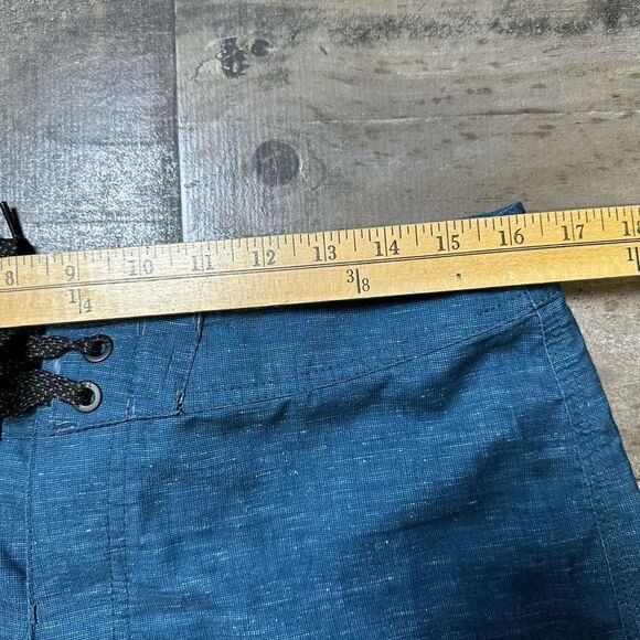 Rip Curl Men’s Size 32 Dawn Patrol Swim Trunk Blue Red Long with Side Pocket - Picture 5 of 9